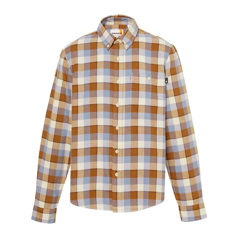 Dark Yellow Plaid Men's Shirt