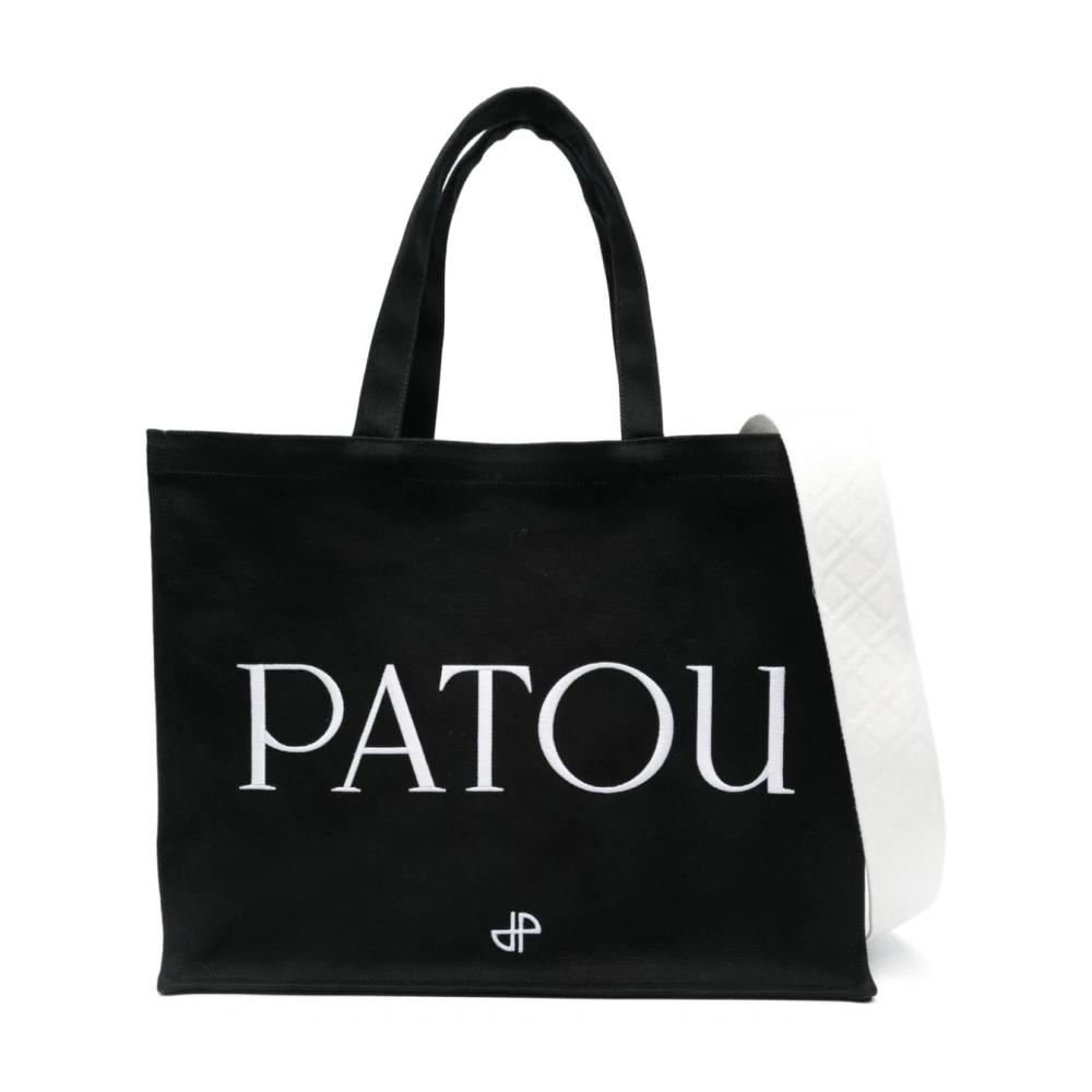 Embroidered Logo Canvas Tote Bag