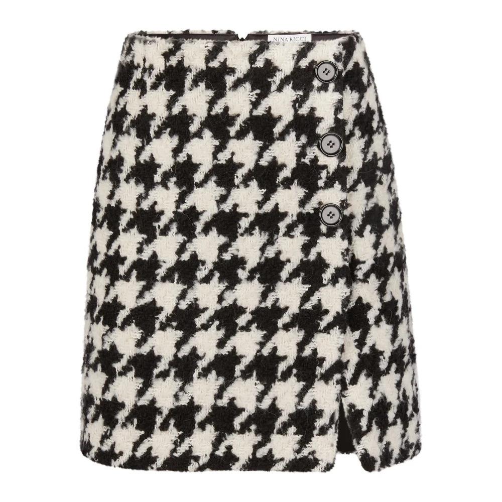 Mini Houndstooth Skirt