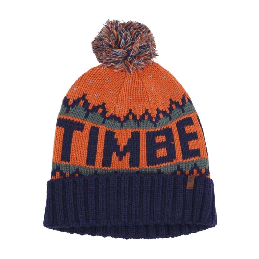 Pom Pom Knit Beanie Hat Rust