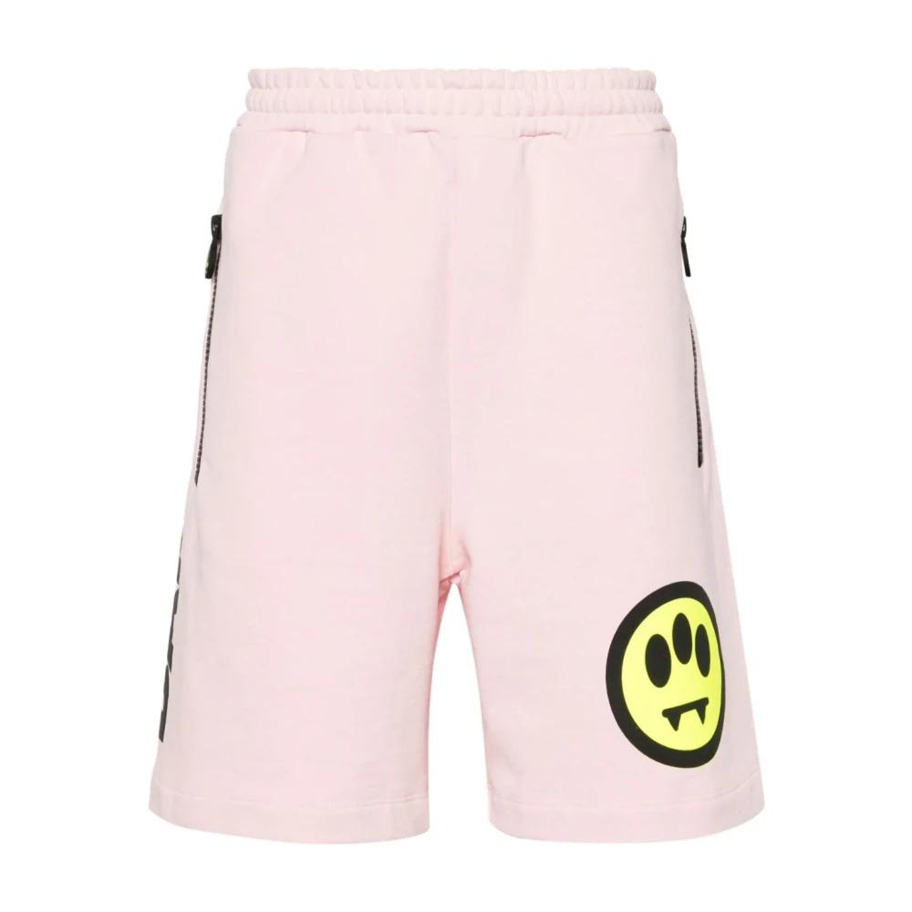 Pink Face Motif Shorts