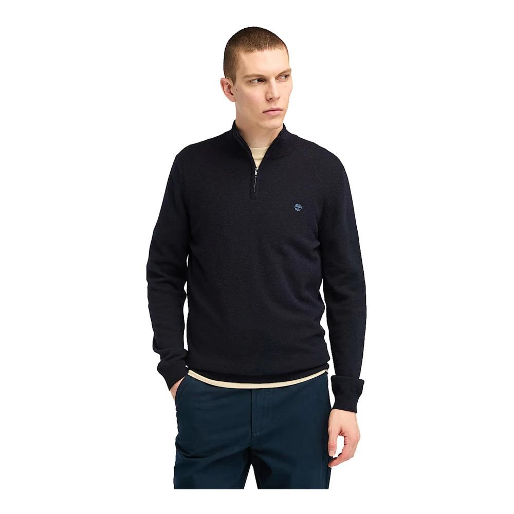 Dark Blue Zip Sweater Cohas Brook