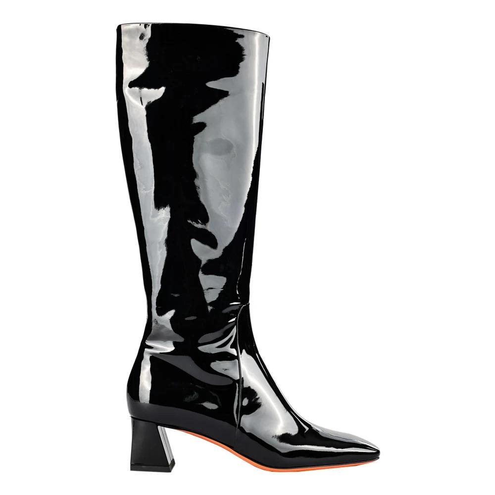 Italian Leather Heeled Boots for Women