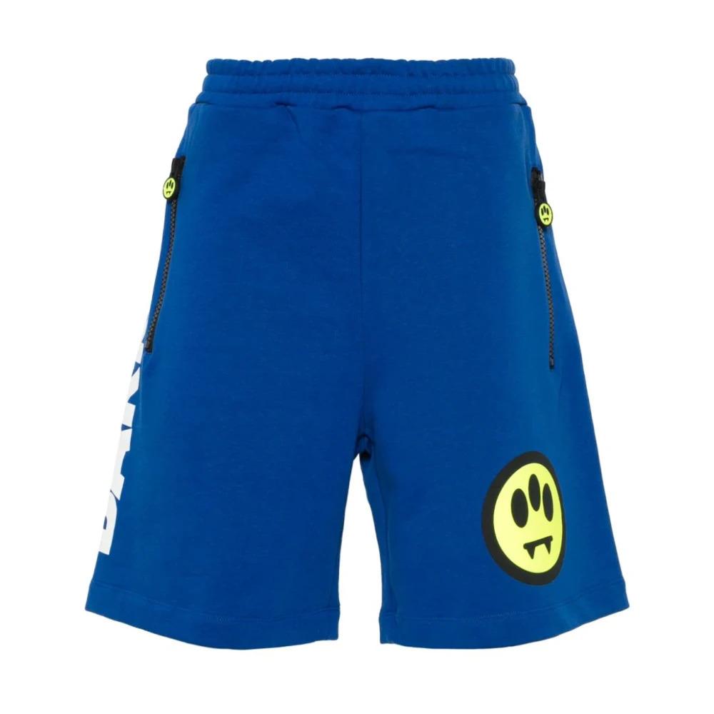 Blue Face Motif Shorts