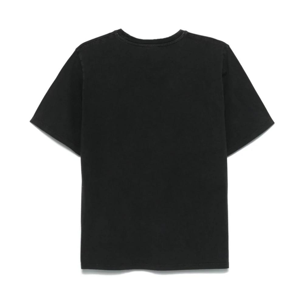 Black T-shirts and Polos with Logo Print