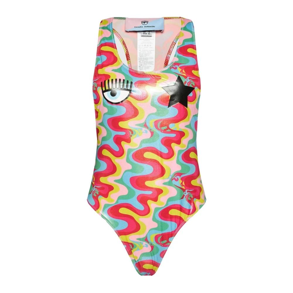 Multicolour Sea Clothing Logo Swimsuit