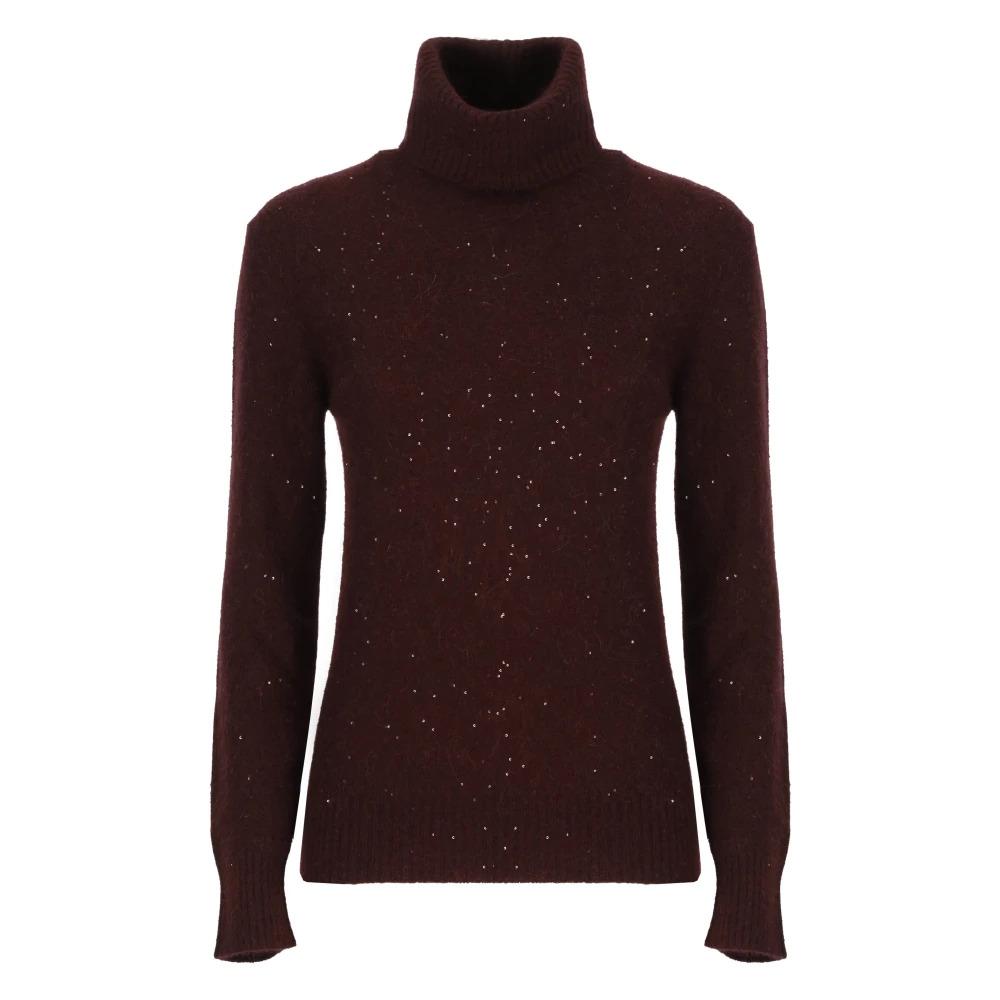 Bordeaux Sweater with Paillettes