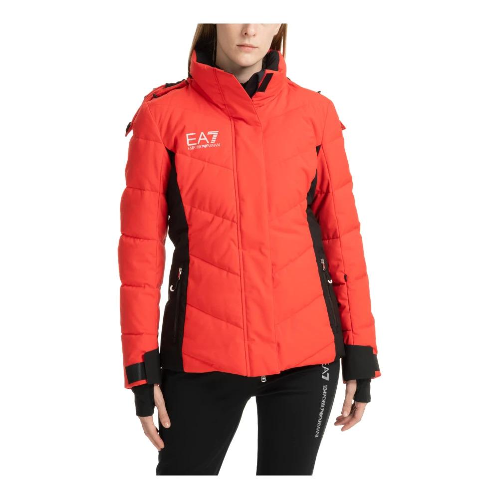 Multicolour Zip Ski Jacket with Hood