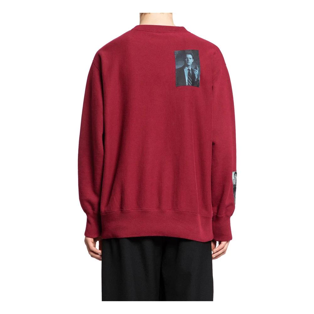 Dark Red Sweatshirt with Twin Peaks Patches