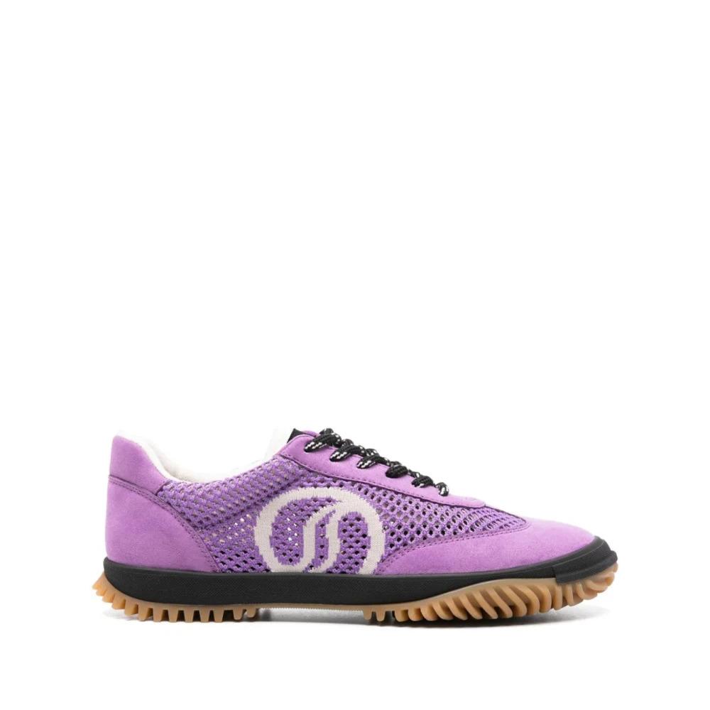 Purple Mesh Sneakers S-Wave Logo