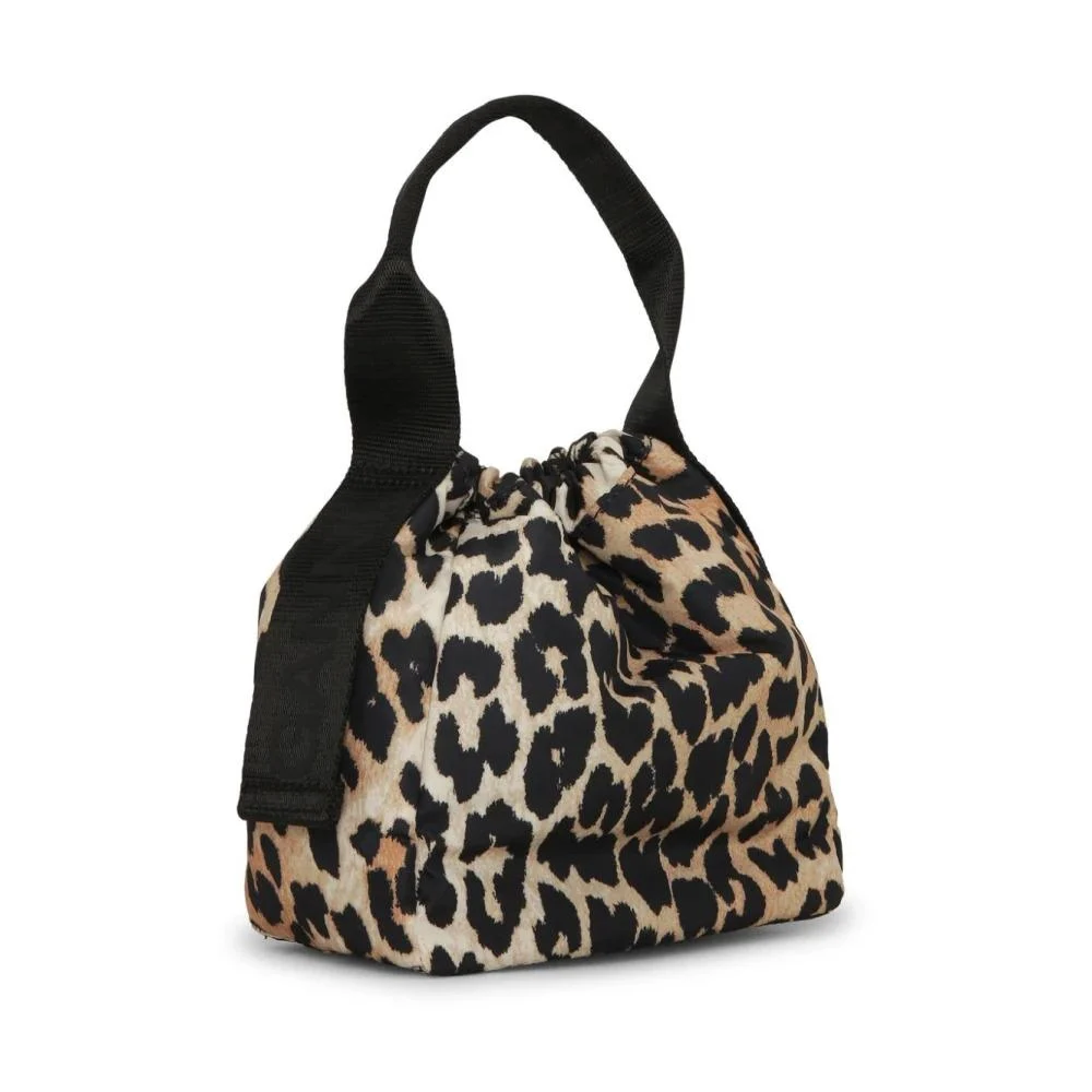 Leopard Print Drawstring Bag