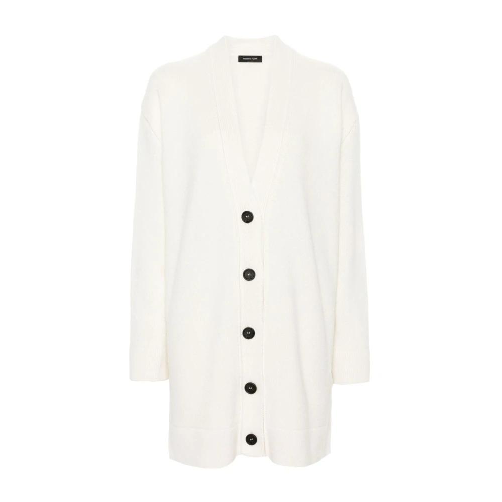 White Knit Cardigan V-Neck