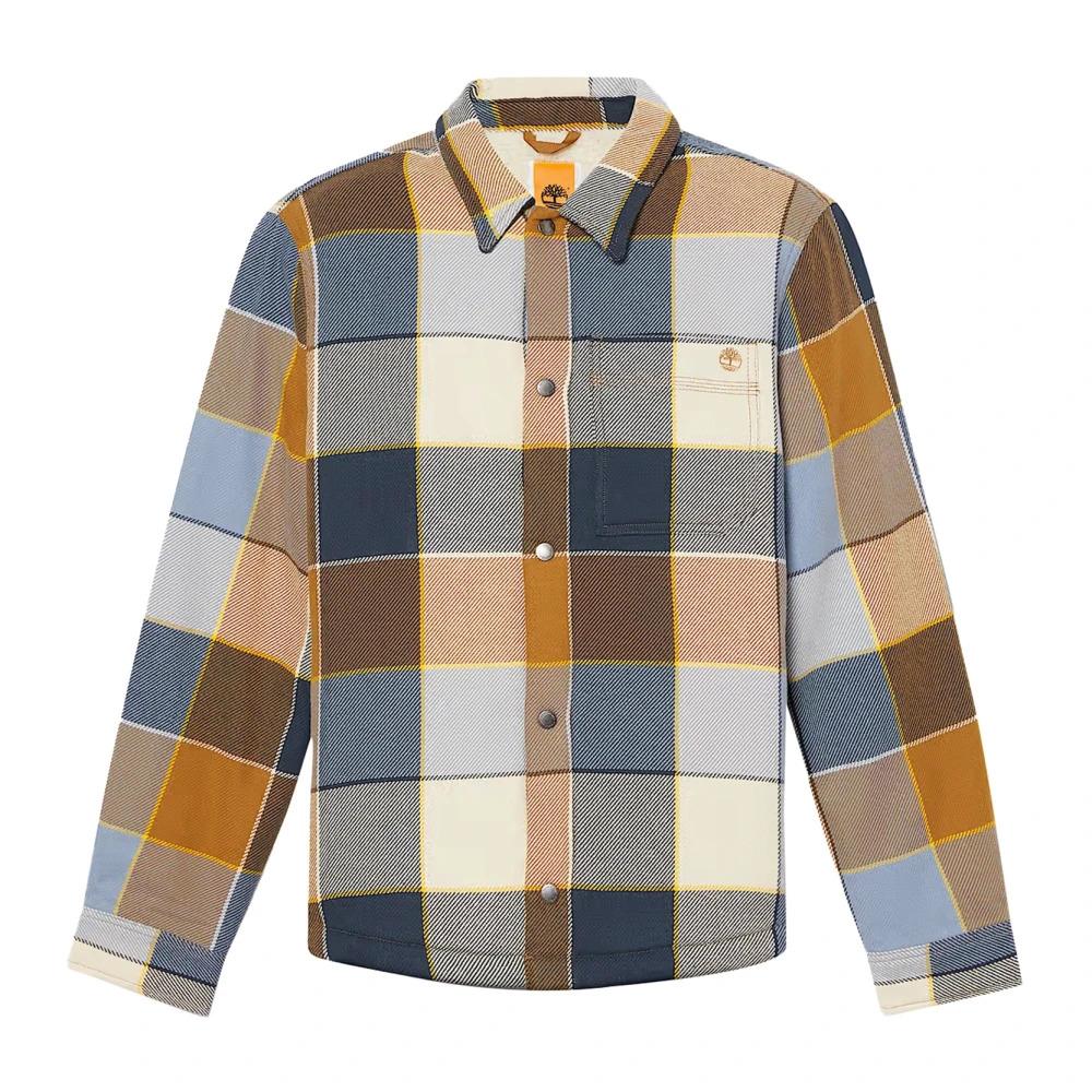 Yellow Checkered Fleece Lined Men's Shirt