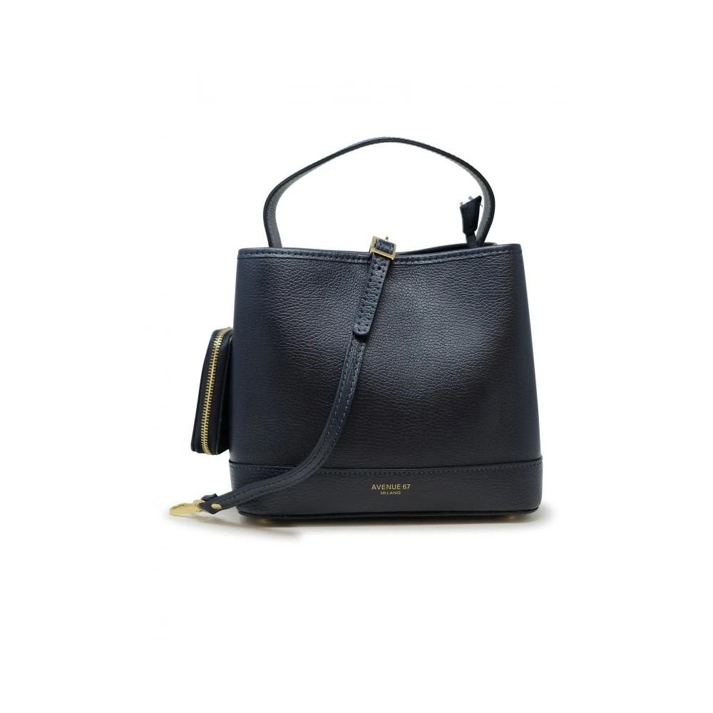 Blue Leather Shoulder Bag FW24