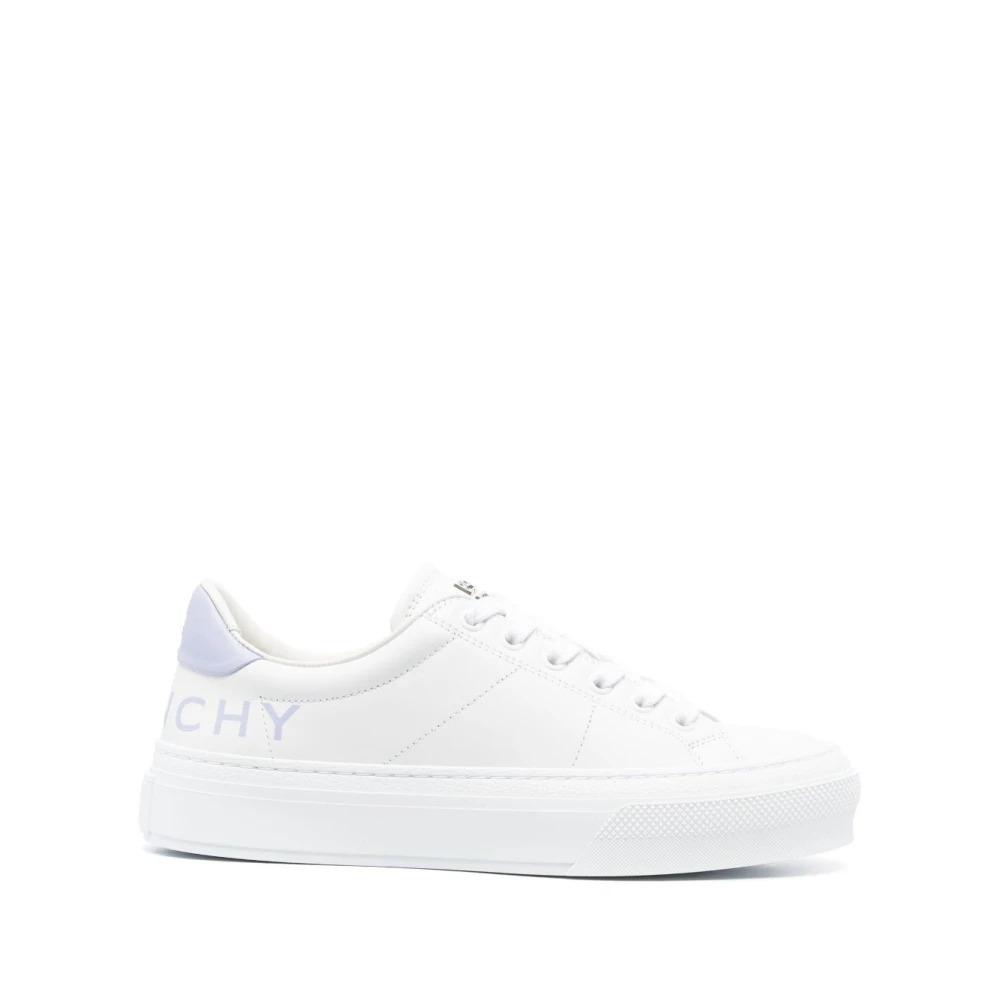 Logo-Print Leather Sneakers