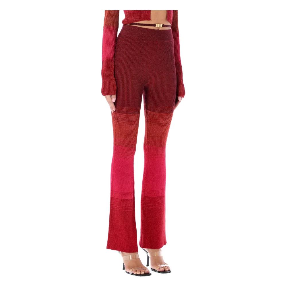 Lurex degrad knit trousers