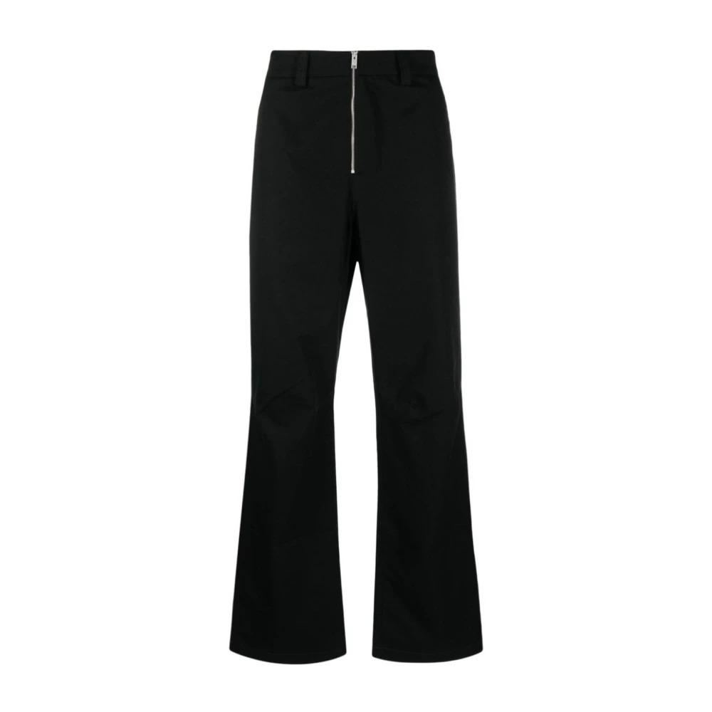 Black Zip Up Trousers