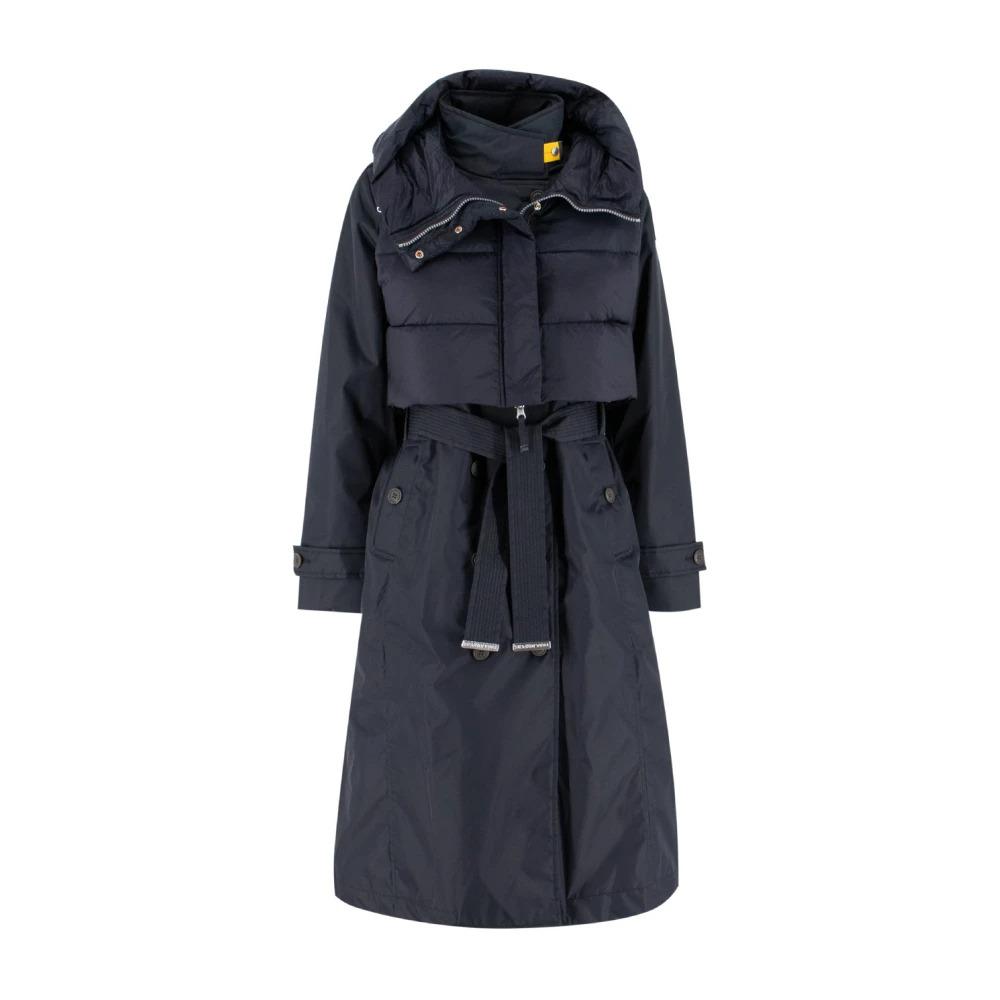 Detachable Double-Layer Coat with Wide Hood