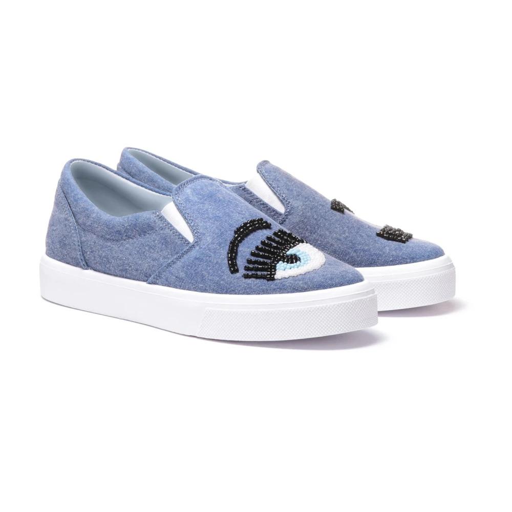 Denim Slip-On Sneakers