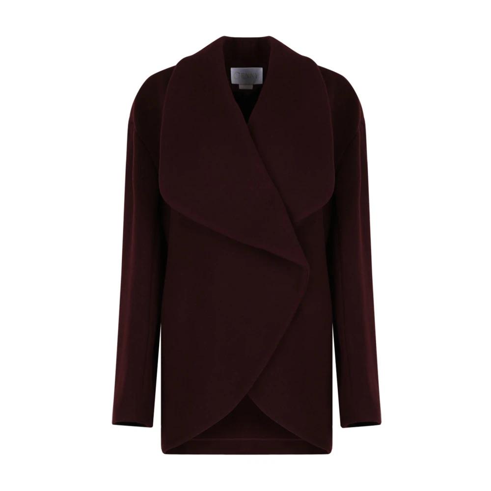 Chocolate Shawl Collar Wool Coat