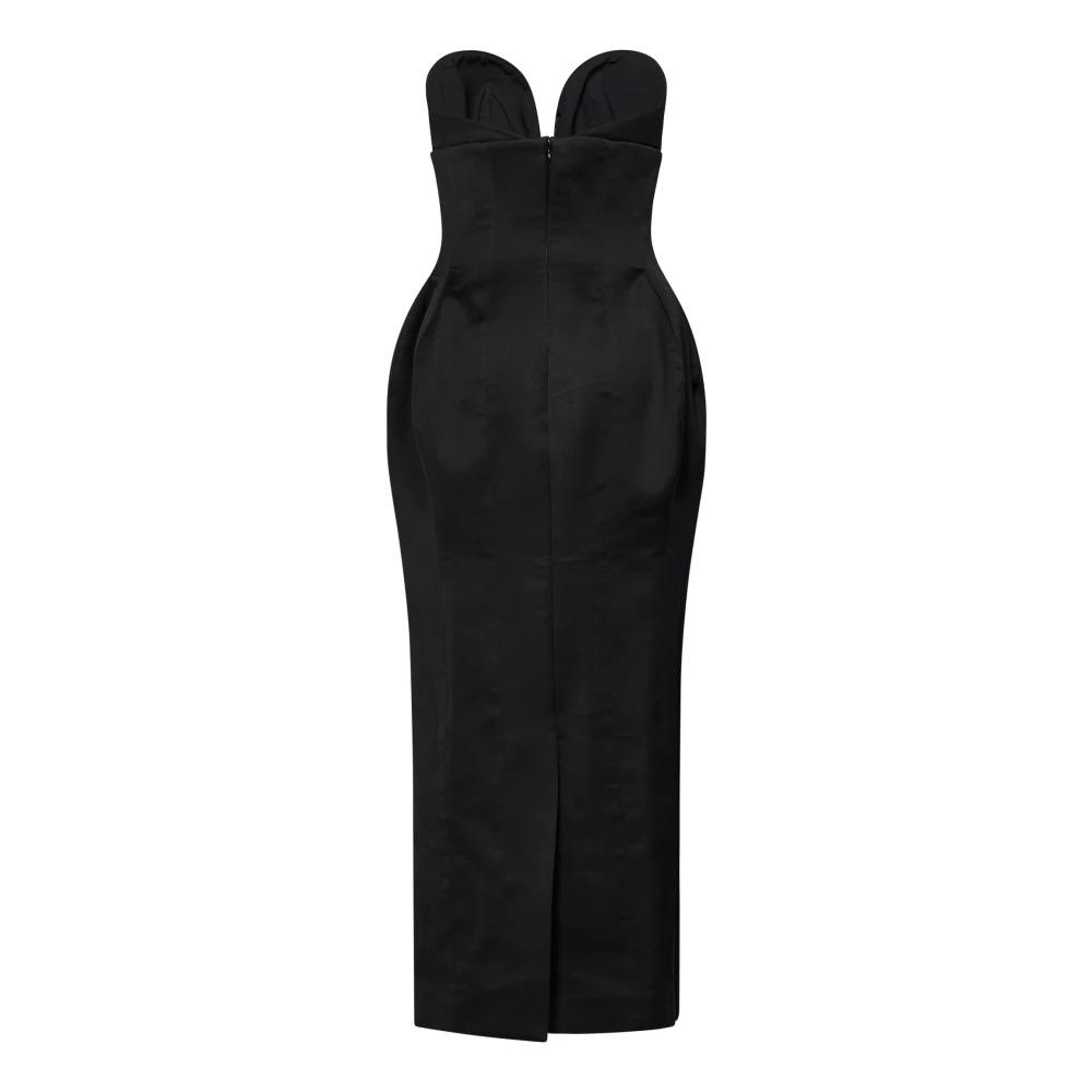 Black Strapless Sweetheart Neckline Dress