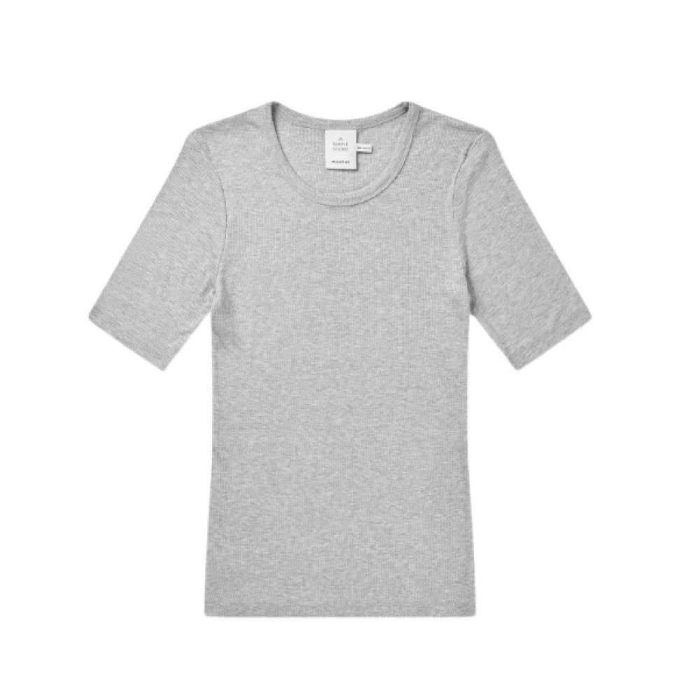 Grey Elbow Sleeve T-Shirt