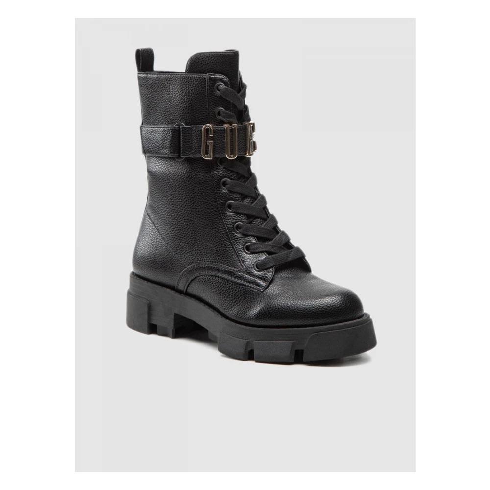 Womens Black Logo Boots