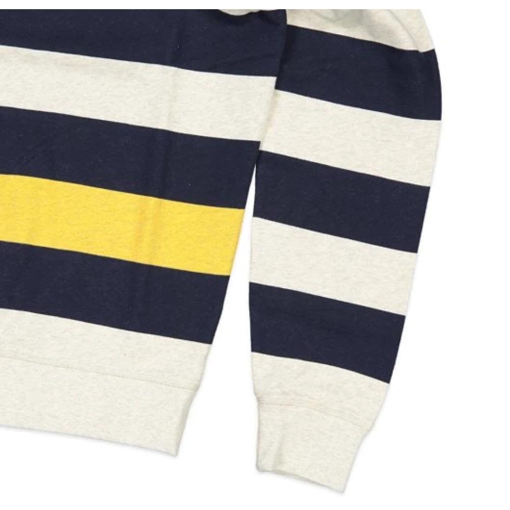 Navy Stripe Crew Sweatshirt