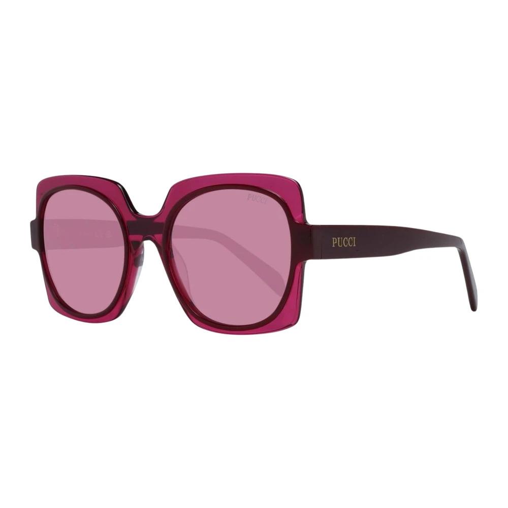 Burgundy Square Sunglasses with UV Protection