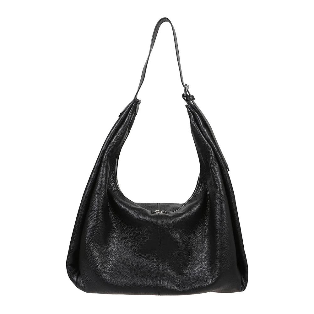 Black Leather Bag Made in Italy