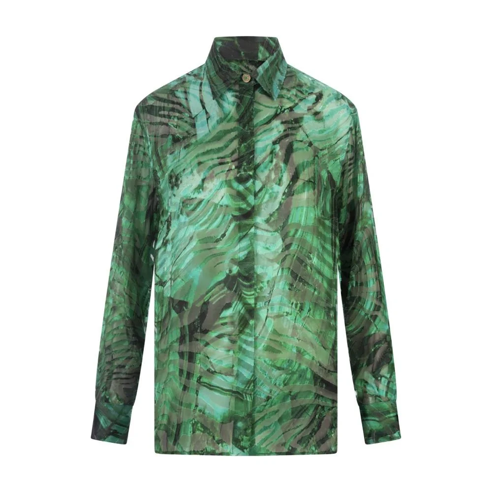 Green Malachite Satin Shirt