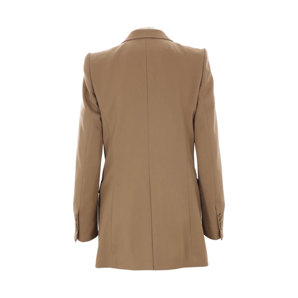 Brown Wool Gabardine Jacket Classic Style