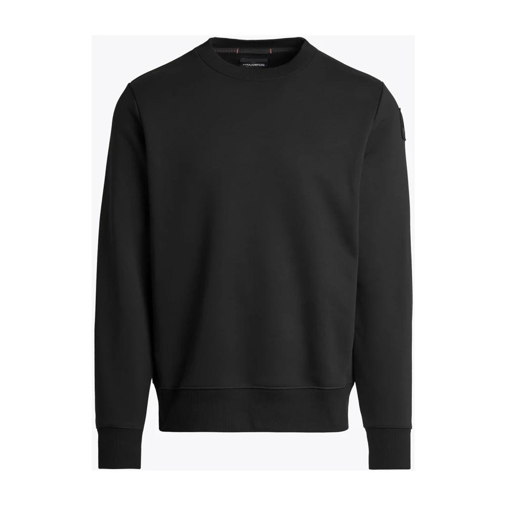 Black Ribbed Sweater with Iconic Details