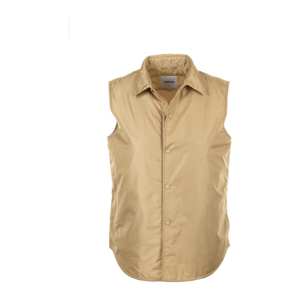 Beige Shirt Collar Slim Fit Coat