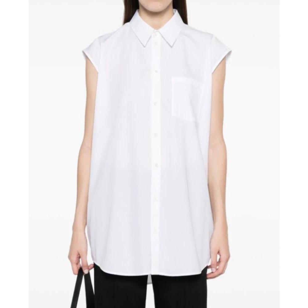 White Sleeveless Shirt