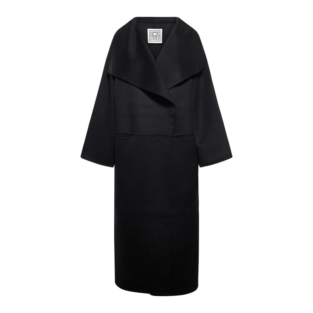 Black Wool Cashmere Long Coat