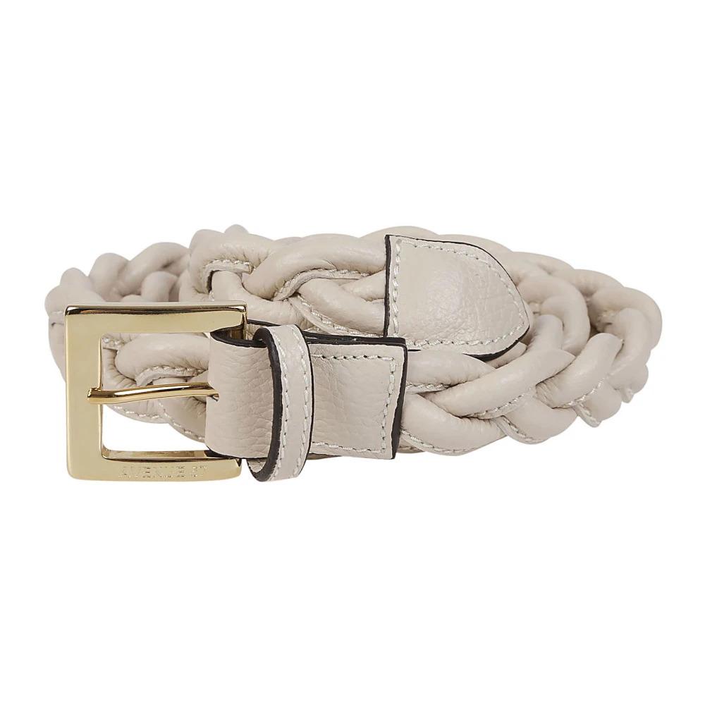 Beige Leather Belt Made in Italy