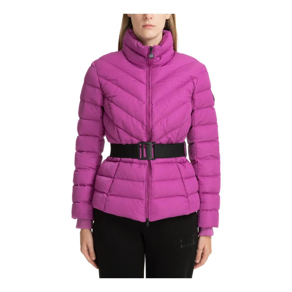 Zip Closure Plain Down Jacket with Concealed Hood