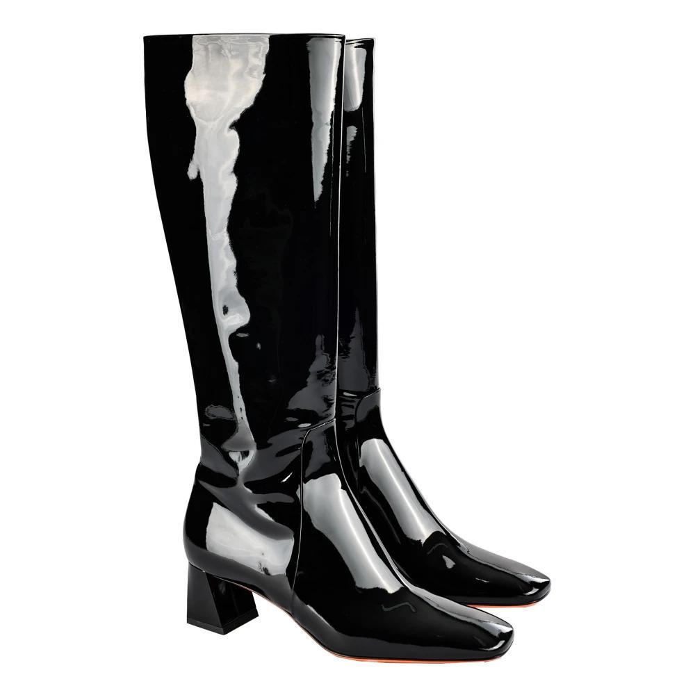 Italian Leather Heeled Boots for Women