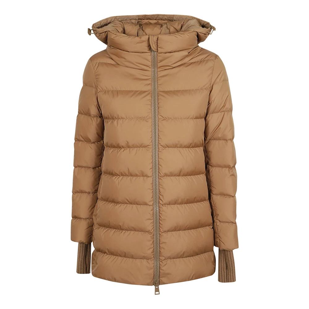 Brown Quilted Down Jacket