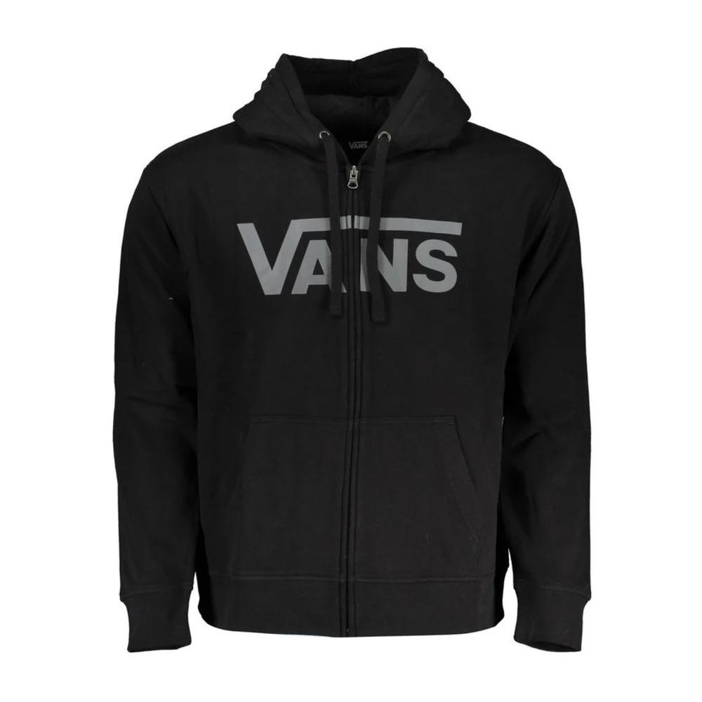 Hooded Cotton Sweatshirt with Logo Print and Zip Pockets