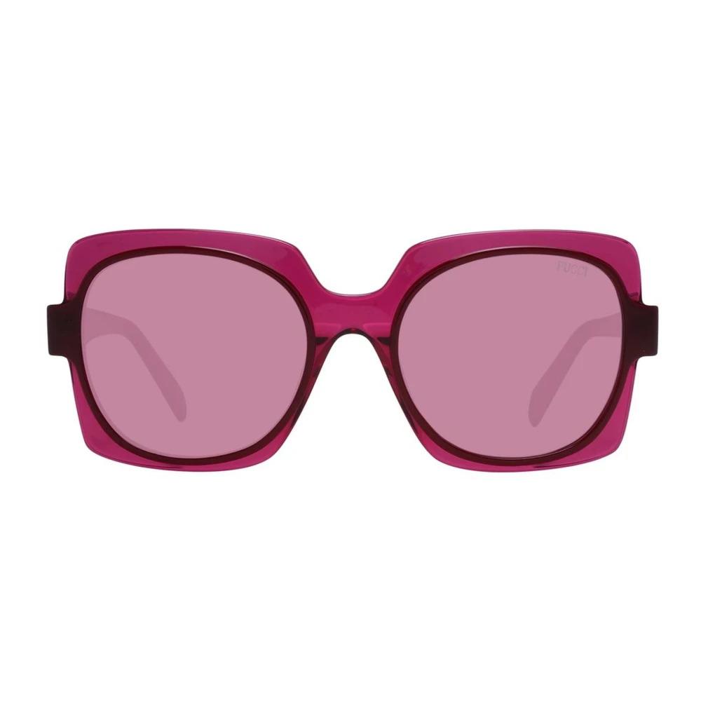 Burgundy Square Sunglasses with UV Protection