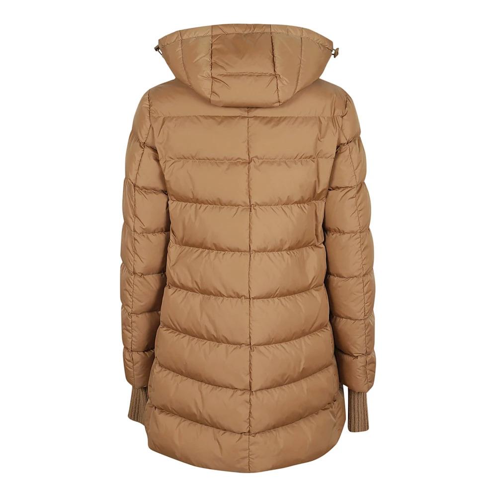 Brown Quilted Down Jacket