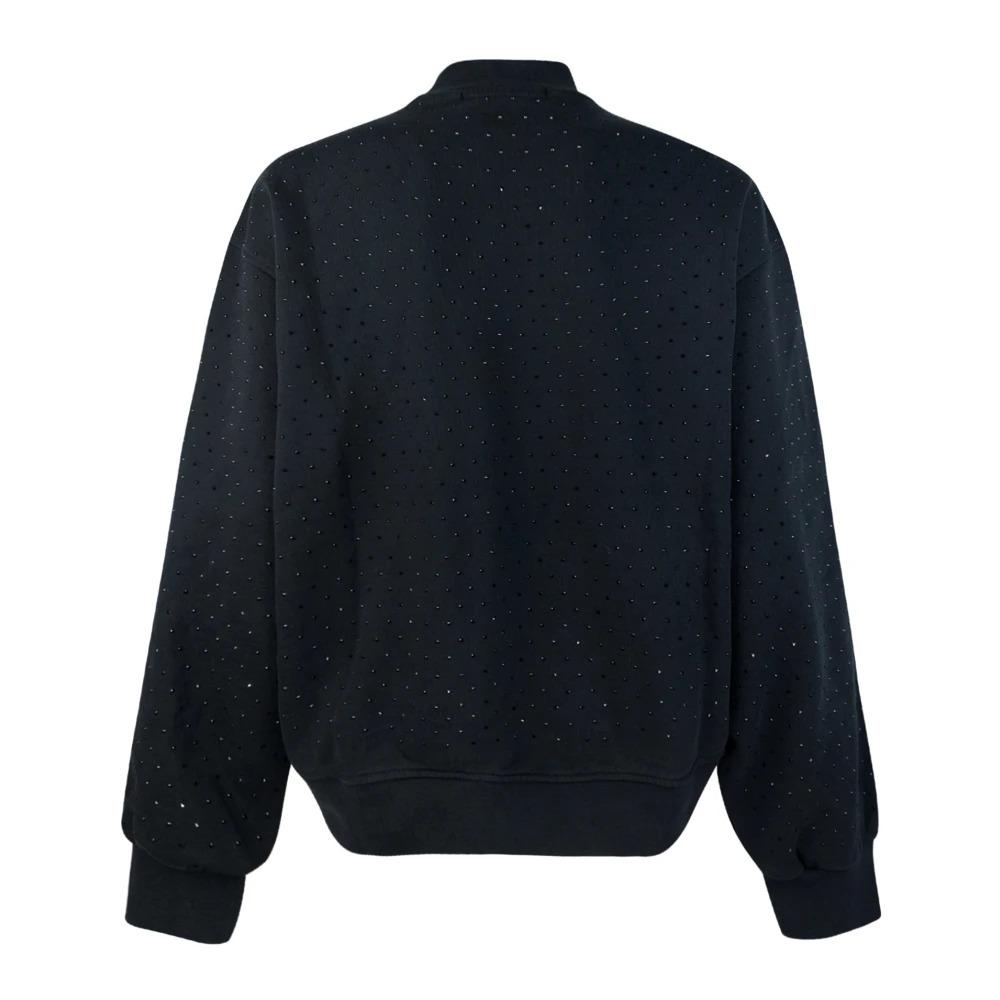 Black Sweater with Rhinestone Print