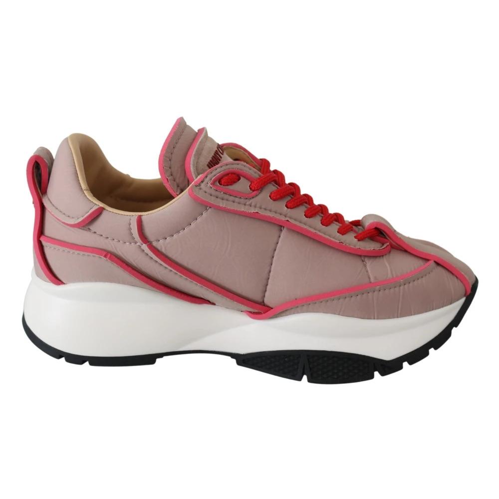 Chic Padded Sneakers in Ballet Pink