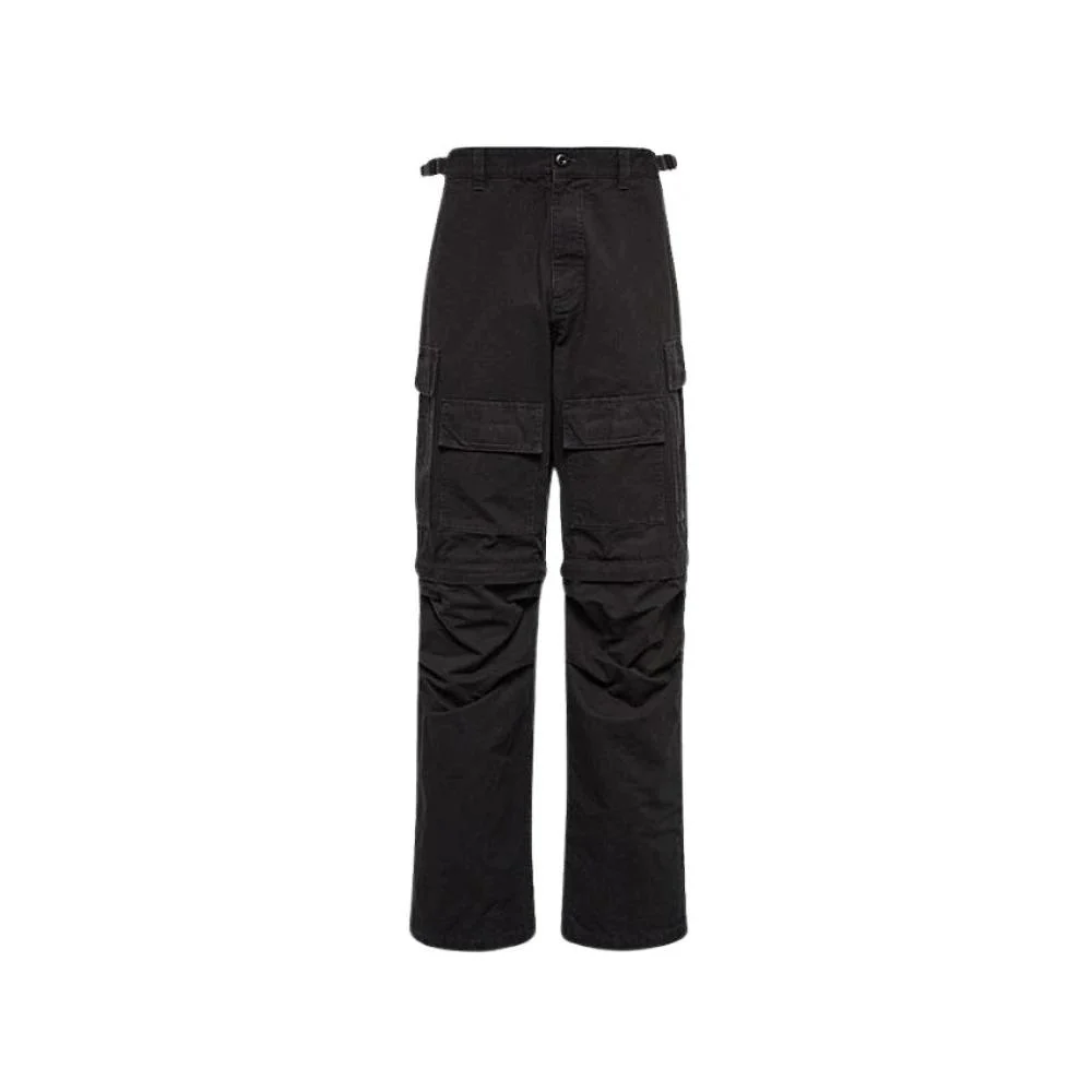 Black Wool Baggy Tailored Pants