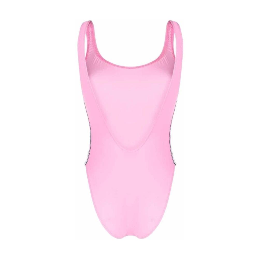 One-piece Stretch Fabric Swimsuit with Logo