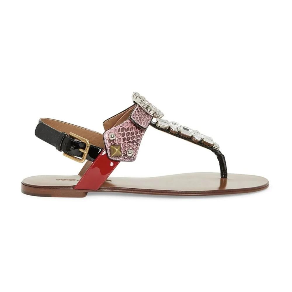 Multicolor Crystal Sandals Flip Flops Shoes