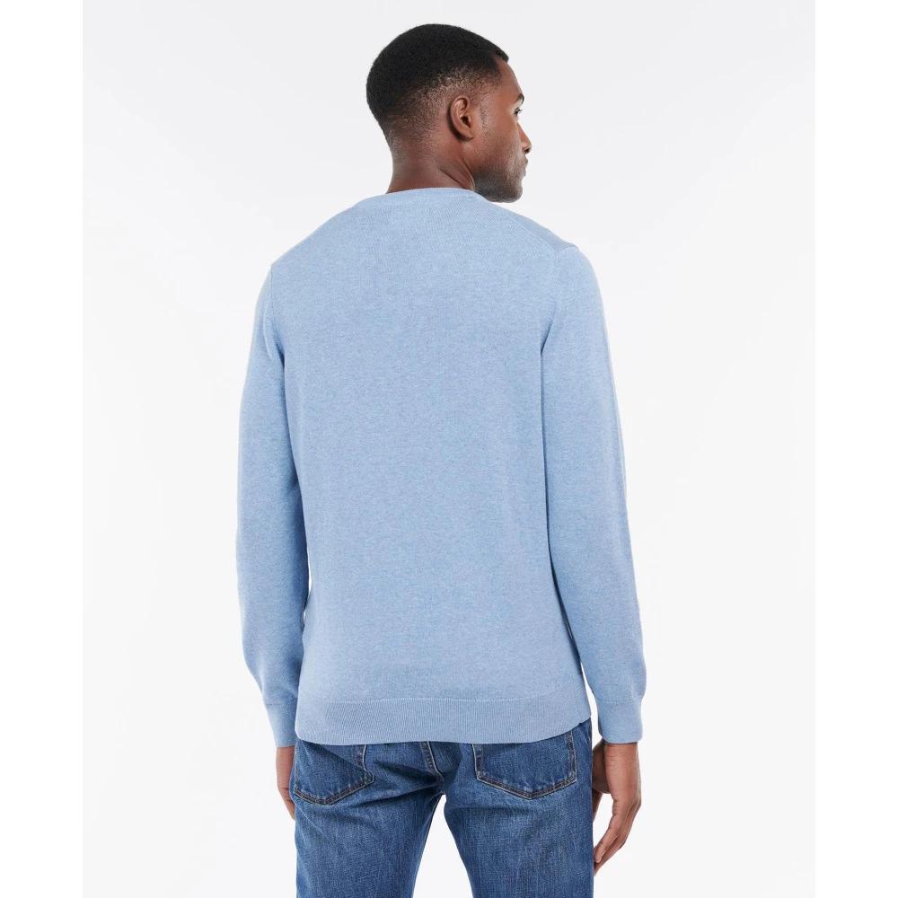 Light Blue Pima Cotton Crew Sweater