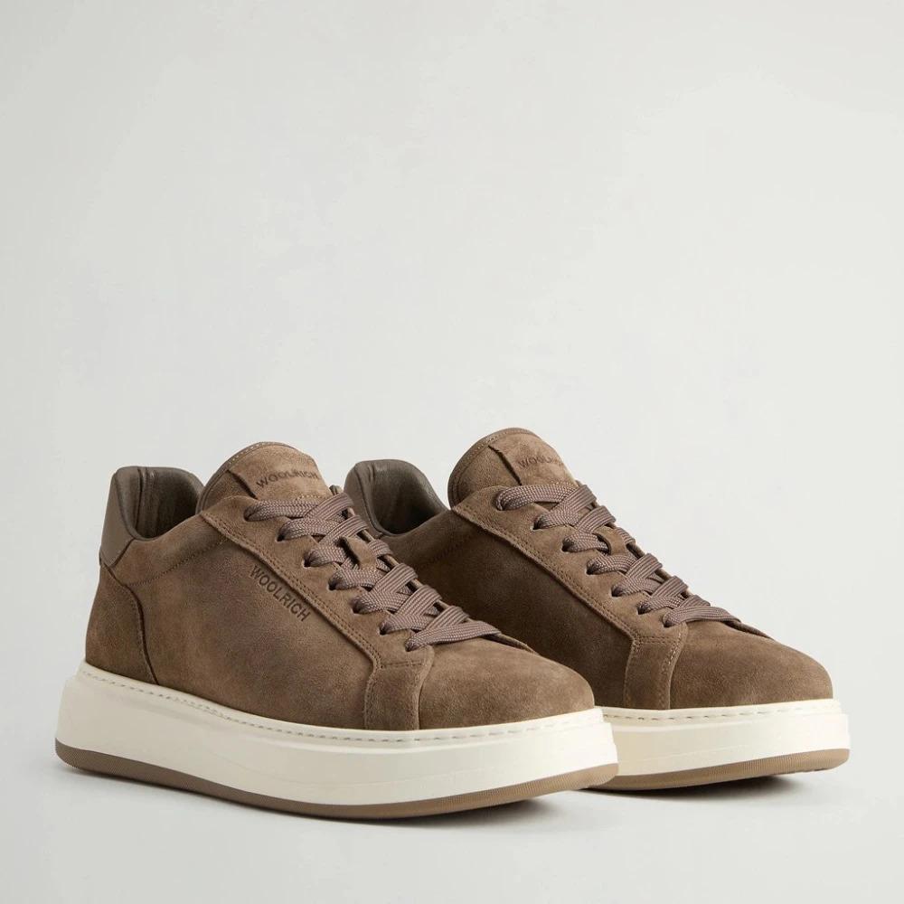 Taupe Suede Arrow Sneakers